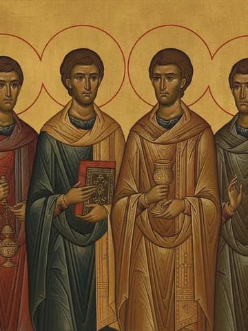 Illustration of Holy Apostles of the Seventy and Deacons Prochorus, Nicanor, Timon and Parmenas
