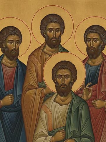 Illustration of Holy Apostles of the Seventy Olympas, Rodion, Erastus, Sosipater and Quartus