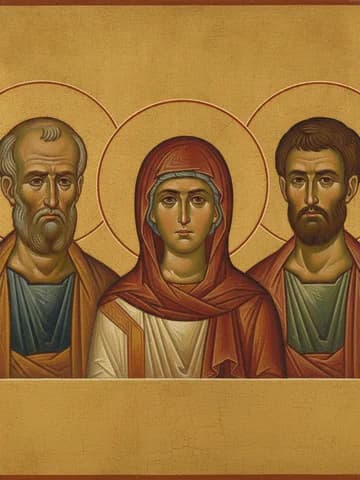 Illustration of Apostles Archippus and Philemon of the Seventy, and Martyr Apphia