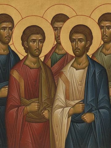 Illustration of Holy Apostles Herodion, Agabus, Rufus, Asyncritus, Phlegon and Hermas