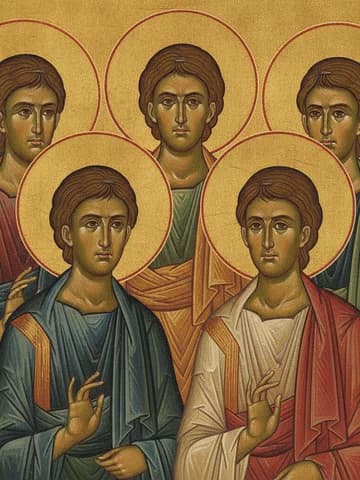 Illustration of Apostles Silas, Silvanus, Crescens, Epenetus, and Andronicus of the Seventy