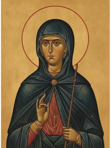 Illustration of Our Holy Mother Xenia of Petersburg, fool for Christ (ca. 1800)