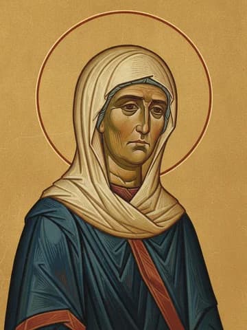 Illustration of Dormition of the Righteous Anna, mother of the Most Holy Theotokos