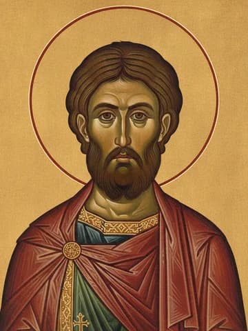 Illustration of Great-martyr Phanurius the Newly Appeared of Rhodes
