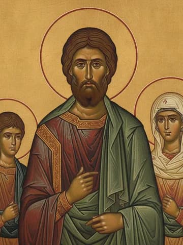 Illustration of Great Martyr Eustathius (Eustace) Placidas, with his family (118)