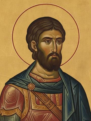 Illustration of Great-Martyr Theodore Stratelates ("the General") of Heraclea (319)