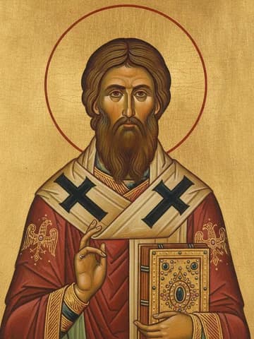 Illustration of Our Righteous Father Mark the Confessor, Bishop of Arethusa, martyred during the reign of Julian