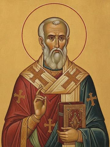Illustration of Hieromartyr Polycarp, bishop of Smyrna (167)
