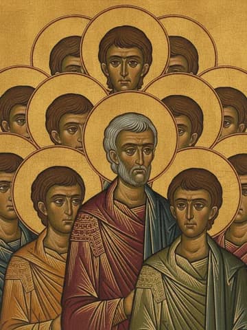 Illustration of Holy 45 Martyrs of Nikopolis in Armenia (319)