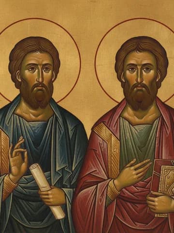 Illustration of Holy Apostles Bartholomew and Barnabas