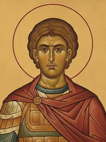 Illustration of Holy, Glorious and Great Martyr Demetrius the Outpourer of Myrrh (306)