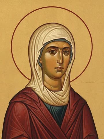 Illustration of Holy Martyr Iraida (Rais) of Alexandria (308)