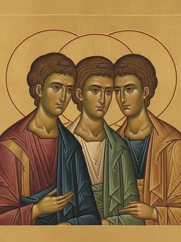 Illustration of Holy Martyrs Alphaeus, Philadelphus and Cyprinus of Sicily (251)