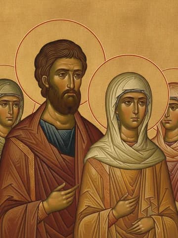 Illustration of Holy Martyrs Marinus and Martha, and those with them (269)