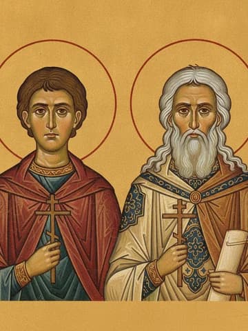 Illustration of Holy Martyrs Marinus the Soldier and Asterius the Senator (260)