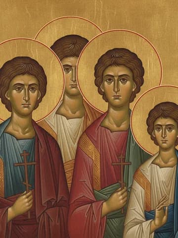 Illustration of Holy Martyrs Nazarius, Gervasius, Protasius, and Celsus of Milan (1st c.)