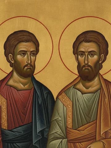 Illustration of Holy Martyrs Processus and Martinian (1st c.)