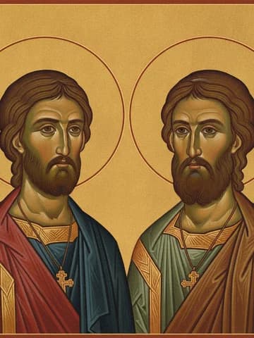 Illustration of Holy Martyrs Theopemptus and Theonas (ca. 290)