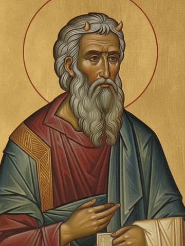 Illustration of Holy Prophet Moses, who beheld God.