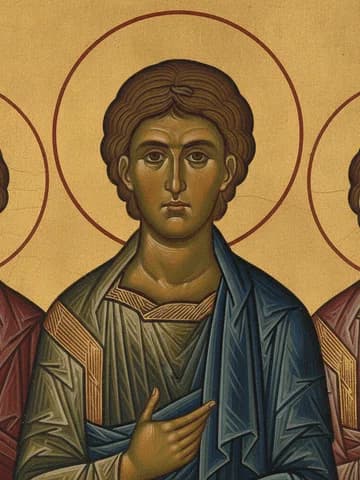 Illustration of Martyr Agathonicus of Nicomedia and his companions (4th c.)