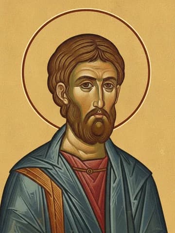 Illustration of Martyr Diomedes the Physician of Tarsus in Cilicia (298)