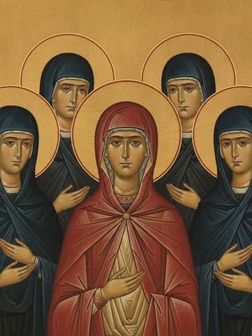 Illustration of Martyr Drosida of Antioch, and five nuns (104)
