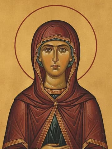 Illustration of Martyr Eudocia of Heliopolis (2nd c.)