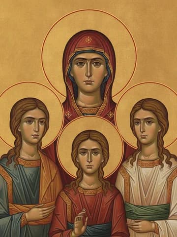 Illustration of Martyrs Sophia and her three daughters Faith, Hope and Love, at Rome (137)