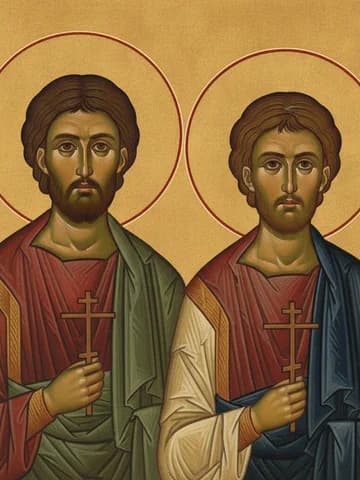 Illustration of Holy Martyrs Onesiphorus and Porphyrius (284)