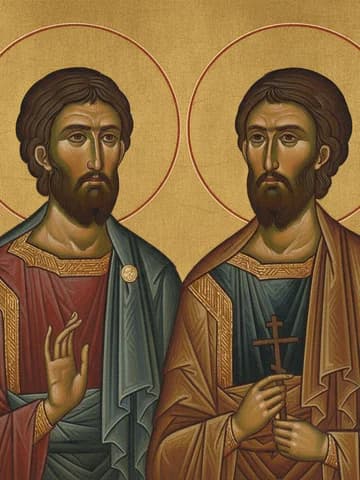 Illustration of Holy Martyrs Proclus and Hilarius (2nd c.)
