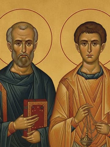 Illustration of Martyrs Rusticus the Presbyter and Eleutherius the Deacon