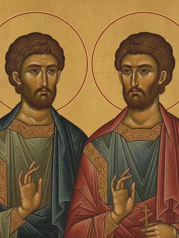 Illustration of Holy Martyrs Sergius and Bacchus (296/303)