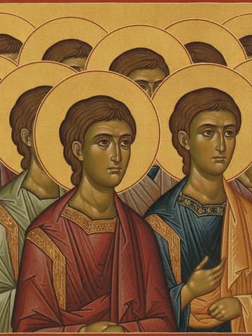 Illustration of Martyrs Terence, Africanus, Maximus, Pompeius and 36 with them, beheaded at Carthage (250)