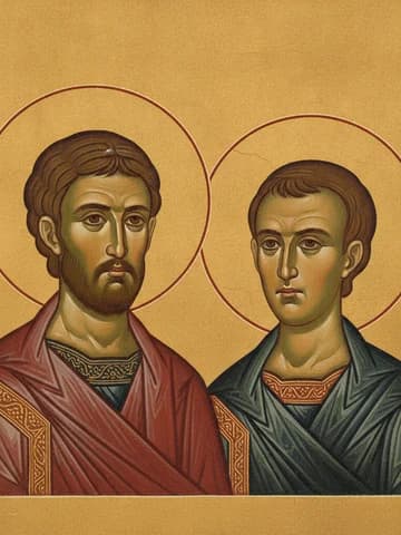 Illustration of Martyrs Zeno and Zenas of Philadelphia