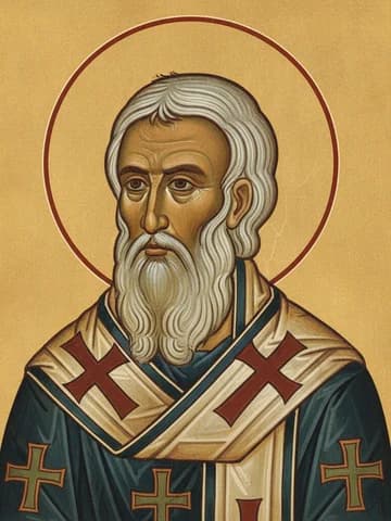 Illustration of Our Holy Father Isaac the Syrian, bishop of Nineveh (7th c.)