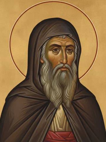 Illustration of Our Holy Father John the Hermit (4th c.)