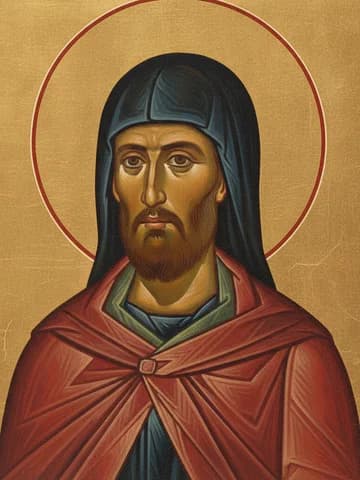 Illustration of Our Holy Father Nikephoros the Hesychast (14th c.)