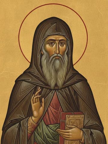 Illustration of Our Holy Father Theodore the Hermit and Wonderworker (583)
