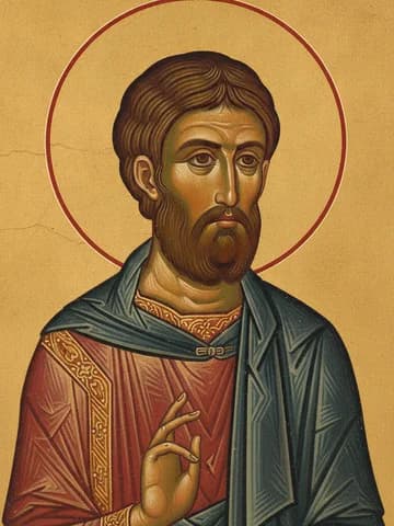 Illustration of Righteous Eudocimus of Cappadocia (9th c.)