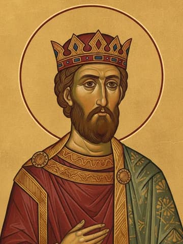 Illustration of Saint Aethelberht (Ethelbert), first Christian King of Kent (616)