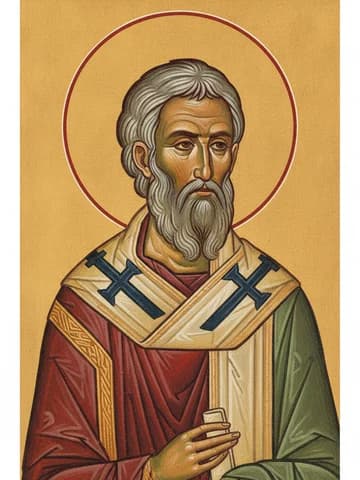 Illustration of Saint Zoticus, Cherisher of the Poor and Servant of Lepers (4th c)