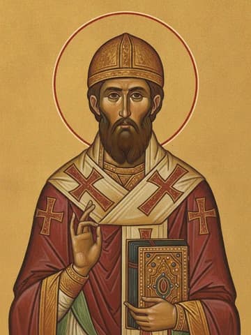 Illustration of Our Father among the Saints Ambrose, Bishop of Milan (397)