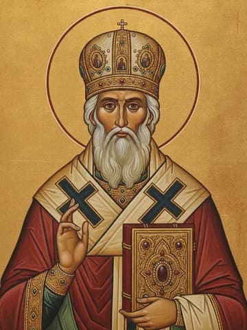 Illustration of St Basil, bishop of Ostrog in Montenegro (Serbia) (1671)