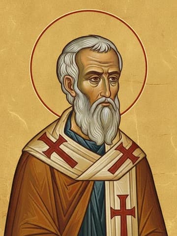 Illustration of St Bessarion the Great, wonder-worker of Egypt (466)
