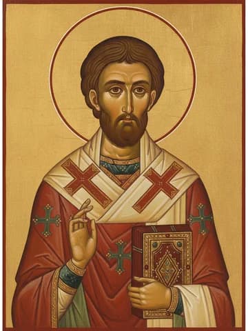 Illustration of St Emilian the Confessor, bishop of Cyzicus (820)