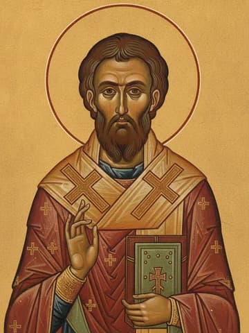 Illustration of St Eumenes, bishop of Gortyrna (7th c.)
