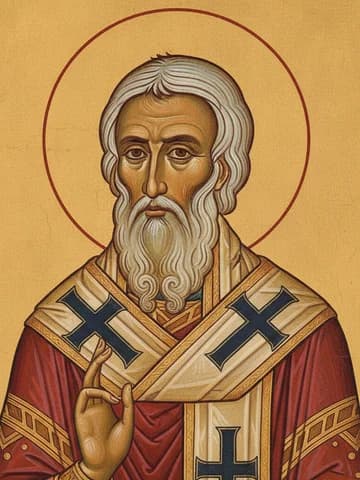 Illustration of Our Holy Father Gregory, Bishop of Nyssa (395)