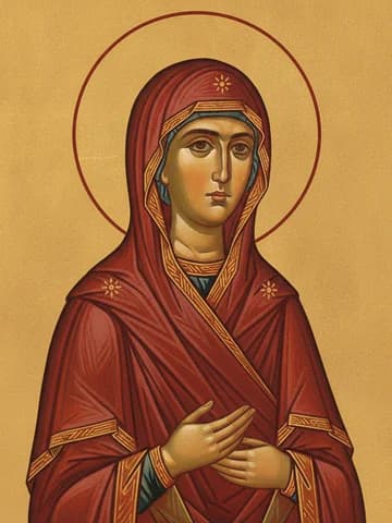 Illustration of St Hannah (Anna), the Prophetess, the mother of the Prophet Samuel (12th c. BC)