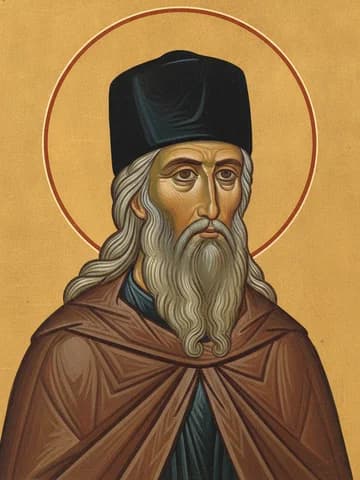 Illustration of St Hilarion the New, abbot of the Dalmatian Monastery (845)