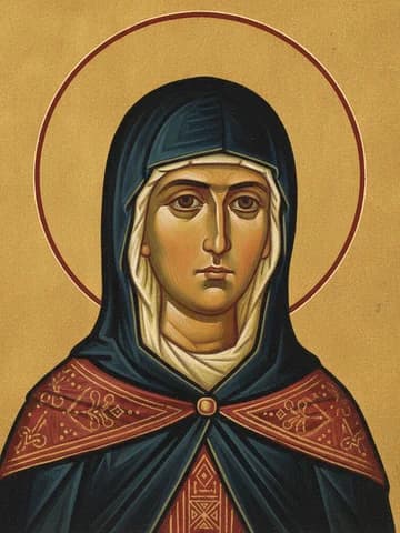 Illustration of St Irene, Abbess of the Convent of Chrysovalantou (912)
